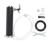 Mumusuki Tour de Kegerator de Bière à Tir à Robinet, en Acier Inoxydable 3 Pouces Colonne Tour de Bière Dispensateur pour Fêtes Pubs Restaurants (BLACK)