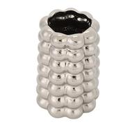 Mumusuki Vase à Fleurs à Bulles en Céramique, Design Unique et Luxueux pour Le Salon, Charmant Pot Artistique avec Un Savoir-Faire Délicat, Décoration D'intérieur Indispensable (Silver)