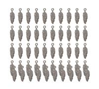 Mumuve 50pcs À Plumes À Plumes Supports Fabrication Pendentif Parfait pour Les Créateurs Bijoux Les Projets D'artisanat Fabriquant Accessoire Décoratif