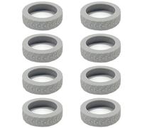 Mumuve 8 pièces pour protéger vos roues de bagages avec des housses en silicone pour réduire le roulement, gris clair, Wheel width 1.2CM