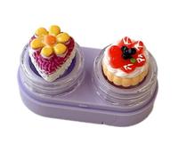 Mumuve Boîte à lentilles avec couvercle à cupcakes avec tiroirs et kits d'outils de port pour lentilles de contact pour une gestion sûre des lentilles, C