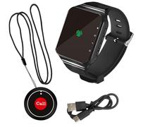 Mumuve Dispositif Poignet D'alarme Rechargeable pour L'hôpital Use sans Fil Systèmes Pager Receiver Récepteur Infirmier Notification Dispositif