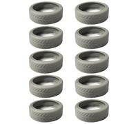 Mumuve Lot de 10 roues en silicone pour bagages absorbent les chocs et protègent votre valise, gris, 4.68x2.34in