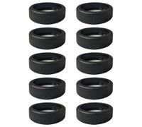 Mumuve Lot de 10 roues en silicone pour bagages absorbent les chocs et protègent votre valise, Noir , 5.07x2.73in