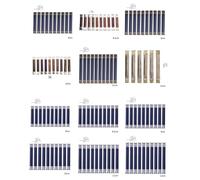 Mumuve Lot de 10 verrous internes en métal pour sac à main, Argenté., 3.12x0.468in