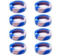Mumuve Lot de 8 protections de bagages en silicone pour garder vos valises roues, Bleu Plus, 9.75x4.29in
