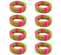 Mumuve Lot de 8 protections de bagages en silicone pour garder vos valises roues, Rose Home Green, 9.36x4.68in