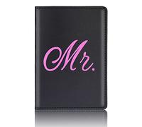 Mumuve Porte-cartes en cuir synthétique pour homme et femme, Rose Mr, 10x14cm