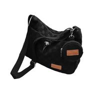 Mumuve Sac à bandoulière élégant pour étudiants universitaires, sacs à bandoulière de grande capacité avec carreaux, Noir , As shown in the picture (error 1-3cm)