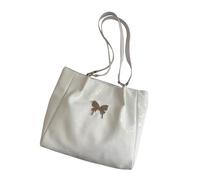 Mumuve Sac à bandoulière papillon pour femme - Couleur unie - Grande capacité - Sac à main assorti aux aisselles, blanc, As shown in the picture (1-3cm error)