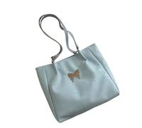 Mumuve Sac à bandoulière papillon pour femme - Couleur unie - Grande capacité - Sac à main assorti aux aisselles, bleu, As shown in the picture (1-3cm error)