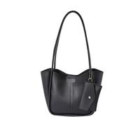 Mumuve Sac à bandoulière tendance et polyvalent en cuir synthétique pour les trajets quotidiens, Noir , Size:app. 21x9x21cm /8.26x3.54x8.26in