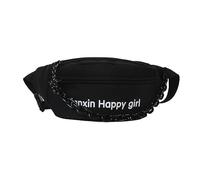 Mumuve Sac banane en tissu Oxford, sac à main, grand sac de ceinture pour téléphone, sac à bandoulière pour femme, sac à bandoulière coréenne, Noir , Size: Approx. 33x8.5x15cm/12.99x3.35x5.91in