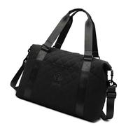 Mumuve Sac de sport de grande capacité pour femme - Sac de voyage à bandoulière pour court voyage avec attache facile à la poignée de valise, Noir , As shown in the picture (error 1-3cm)