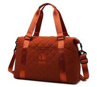 Mumuve Sac de sport de grande capacité pour femme - Sac de voyage à bandoulière pour court voyage avec attache facile à la poignée de valise, Orange, As shown in the picture (error 1-3cm)