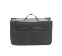 Mumuve Trousse de maquillage élégante et spacieuse avec double fermeture éclair pour organiser la beauté, Noir , Large size 27X9X17CM Small size 22X7X15CM