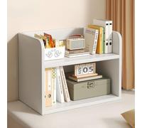 MUMUXIAO Bibliothèque basse ouverte avec coins arrondis, étagère de rangement multifonction pour salon, chambre à coucher, bureau (blanc chaud, 40 x 20 x 40 cm)