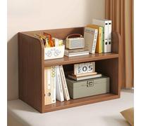 MUMUXIAO Bibliothèque basse ouverte avec coins arrondis, étagère de rangement multifonction pour salon, chambre à coucher, bureau à domicile (noyer foncé, 40 x 20 x 40 cm)