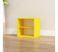 MUMUXIAO Bibliothèque de rangement à 2 cubes de rangement, petite bibliothèque ouverte en bois, empilable, modulaire pour chambre à coucher, bureau, dortoir (jaune)