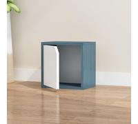 MUMUXIAO Cube de rangement empilable magique pour chambre à coucher, maison, bureau, bibliothèque modulaire en bambou, empilable (bleu, style B)