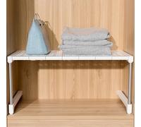 MUMUXIAO Étagère de placard extensible, étagères de rangement empilables réglables pour économiser de l'espace sous l'évier, séparateur pour placard (24 cm de large + 22 cm de haut, 27 à 38 cm de long