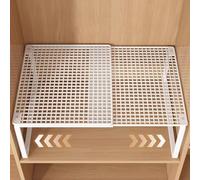 MUMUXIAO Étagère de rangement extensible en métal pour cuisine - Organisateur pour placard, garde-robe, armoire, étagères de rangement réglables, séparateur DIY, organisateur d'armoire robuste (Blanc