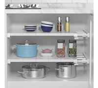 MUMUXIAO Étagère extensible pour placard, séparateur à monter soi-même, séparateur multicouches réglable, étagère de rangement pour armoire, armoire, chambre à coucher, salle de bain (24 cm de large