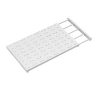 MUMUXIAO Étagère murale extensible réglable en métal pour placard, armoire, cuisine, salle de bain (24 cm de large, 48 à 80 cm)