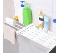 MUMUXIAO Étagère murale extensible réglable en métal pour placard, armoire, cuisine, salle de bain (35 cm de large, 73 à 125 cm)