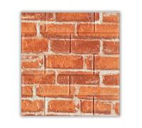 MUMUXIAO Lot de 10 feuilles de papier peint autocollant 3D en mousse de polyéthylène imperméable pour décoration murale d'intérieur (orange, 35 x 38 x 0,5 cm)