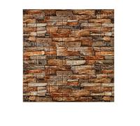MUMUXIAO Lot de 2 panneaux muraux acoustiques à décoller et à coller - Rembourrage mural 3D anti-collision - Pour studio, bureau, maison - 70 x 77 cm - Orange roc