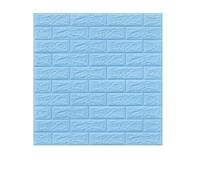 MUMUXIAO Lot de 2 panneaux muraux acoustiques à décoller et à coller - Rembourrage mural autocollant 3D anti-collision pour studio, bureau, maison - 70 x 77 cm - Bleu