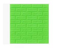 MUMUXIAO Lot de 2 panneaux muraux acoustiques à décoller et à coller - Rembourrage mural autocollant 3D anti-collision pour studio, bureau, maison - 70 x 77 cm - Vert
