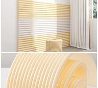 MUMUXIAO Panneaux muraux rembourrés auto-adhésifs 200x20cm, Protège-mur 3D anti-collision rembourré pour tête de lit, Coussin mural décoratif pour chambre (Beige)