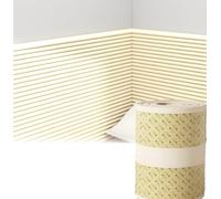 MUMUXIAO Panneaux muraux rembourrés autocollants 3D anti-collision pour chambre à coucher, chambre d'enfant - 200 x 20 cm (beige)