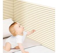 MUMUXIAO Panneaux muraux rembourrés autocollants anti-collision - Protection de tête de lit - 20 x 200 cm - Beige