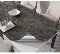 MUMUXIAO Papier contact marbre brillant pour comptoir, 40 x 200 cm, papier peint autocollant mural amovible pour cuisine et salle de bain (noir)