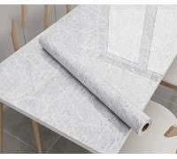 MUMUXIAO Papier contact marbre brillant pour comptoir de cuisine, papier peint autocollant imperméable en vinyle pour cuisine et salle de bain (gris 2)