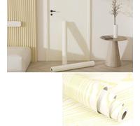 MUMUXIAO Papier peint à décoller et à coller, 40 x 200 cm, papier contact grain de bois pour armoire/tiroir/comptoir, autocollant imperméable pour décoration murale (beige2)