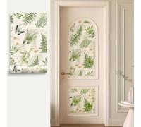 MUMUXIAO Papier peint floral à décoller et à coller - 40 x 100 cm - Papier peint vintage bohème imperméable - Autocollant mural pour armoire, tiroir, étagère - Vert 2