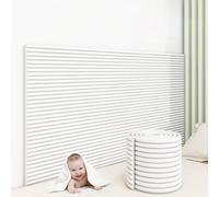 MUMUXIAO Rembourrage mural anti-collision - 200 x 20 cm - Autocollant - Isolation thermique - Protection de tête de lit pour chambre à coucher, chambre d'enfant (blanc)