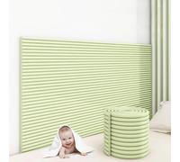 MUMUXIAO Rembourrage mural anti-collision - Autocollant - Isolation thermique - Protection de tête de lit - Pour chambre à coucher, chambre d'enfant - Vert - 200 x 20 cm