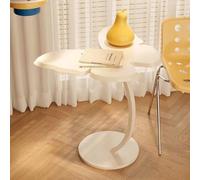 MUMUXIAO Table d'appoint en forme de papillon pour canapé, lit, style vintage, petit plateau TV en bois pour petit espace (blanc)