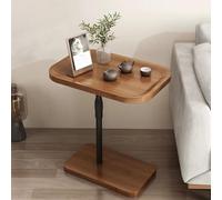 MUMUXIAO Table d'appoint TV plateau avec roulettes cachées, table d'appoint en forme de C réglable en hauteur pour petit espace, tables d'appoint de canapé qui glissent sous