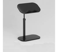 MUMUXIAO Table de chevet réglable en hauteur avec plateau inclinable, tables d'appoint de canapé pour petits espaces, plateau TV pivotant à 90°, table d'appoint en forme de C, bureau debout (noir)