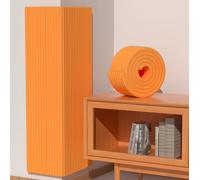 MUMUXIAO Tête de lit à décoller et à coller à faire soi-même, panneaux muraux muraux 3D anti-collision pour chambre à coucher, 20 x 200 cm, orange