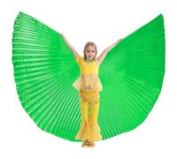 MUNAFIE Ailes d'halloween Costume pour Filles et garçons Ailes de fée Costume d'ailes d'Isis pour Carnaval Cosplay Party Vert