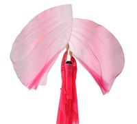MUNAFIE Lot de 2 drapeaux d'adoration - Demi-cercle - Drapeaux colorés avec hampe flexible pour spectacle de danse - Église - Blanc - Rose - Violet