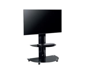 MUNARI CE080NE MOBILE A COLONNA PER TV CON RUOTE BASE E RIPIANO A MEZZALUNA