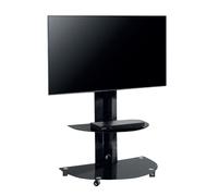 MUNARI meuble pour TV jusqu'à 50" CE080NE CE 080 NE (Noir - Verre)